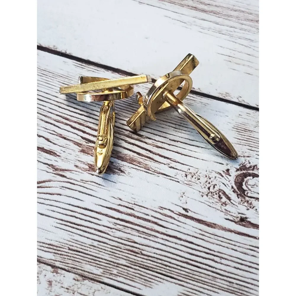 Vintage Cufflinks - Gold Tone Fancy